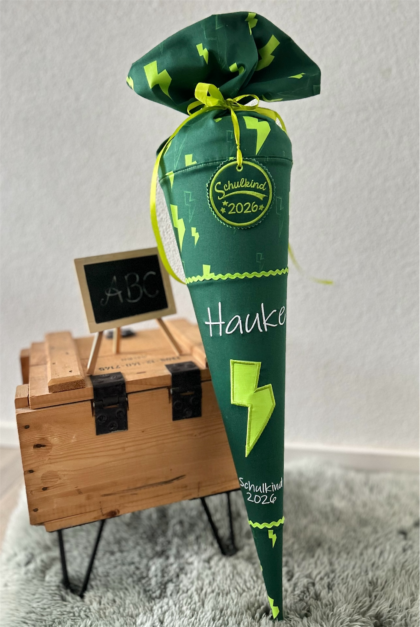 Schultüte aus Stoff passend zum Bärtastisch Ergebag, Blitz